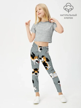 Леггинсы для девочки / Собаки Бигли