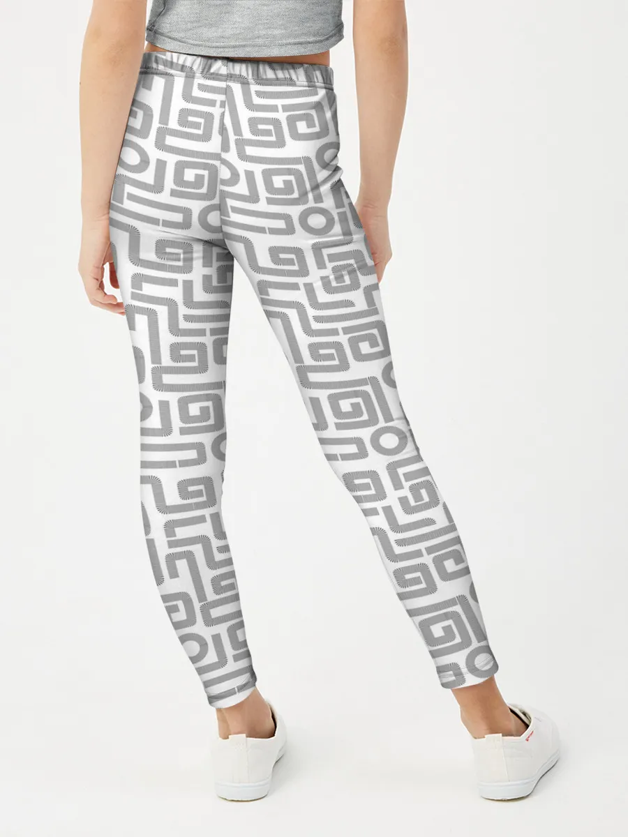 Леггинсы для девочки / Геометрический лабиринт