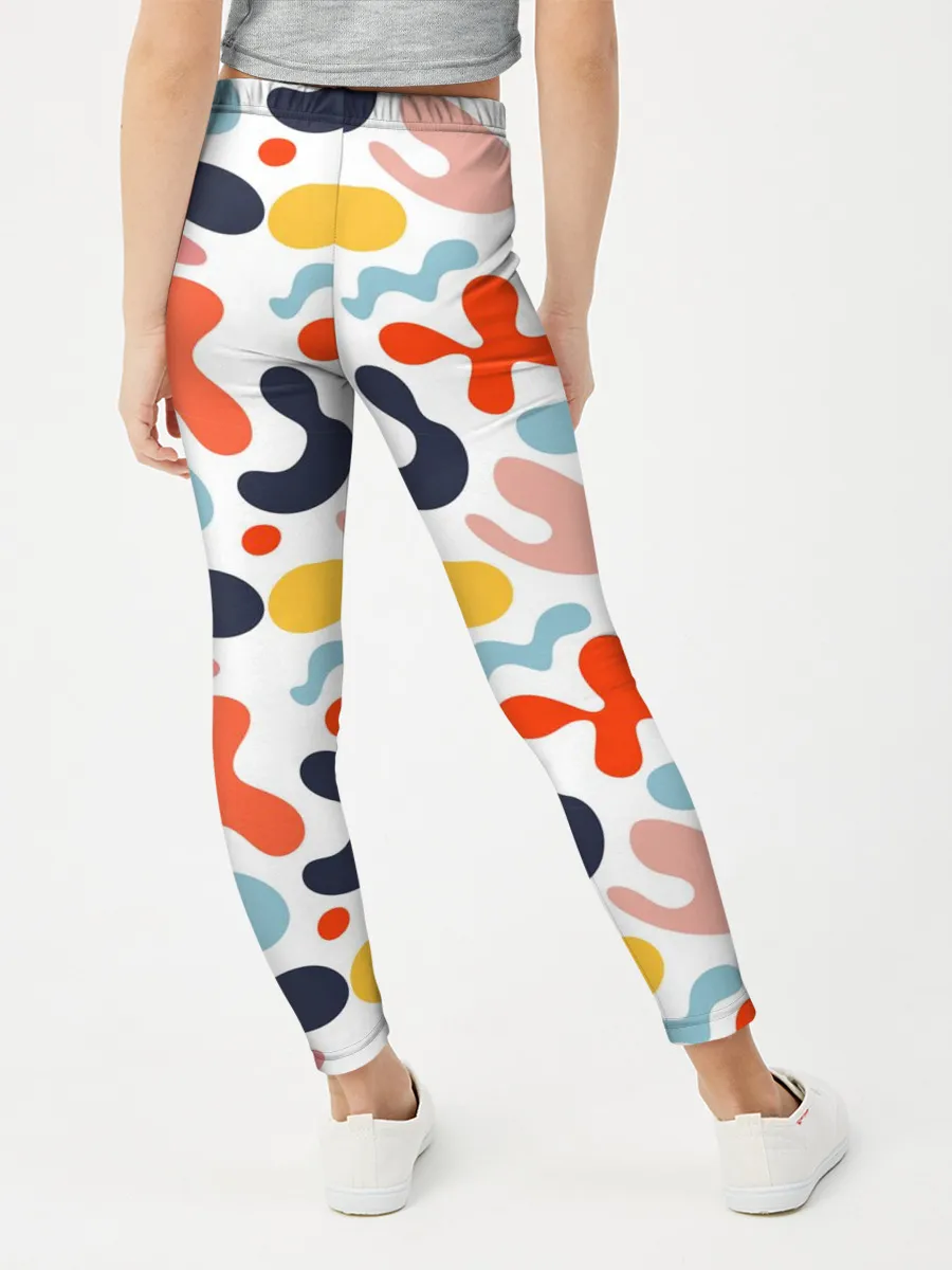Леггинсы для девочки / Абстрактные цветные пятна