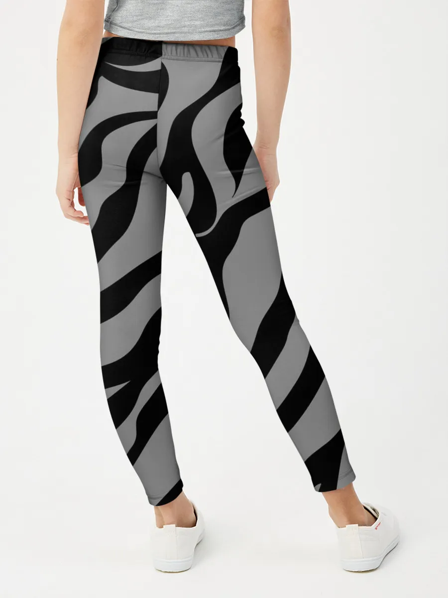 Леггинсы для девочки / Камуфляж Зебра