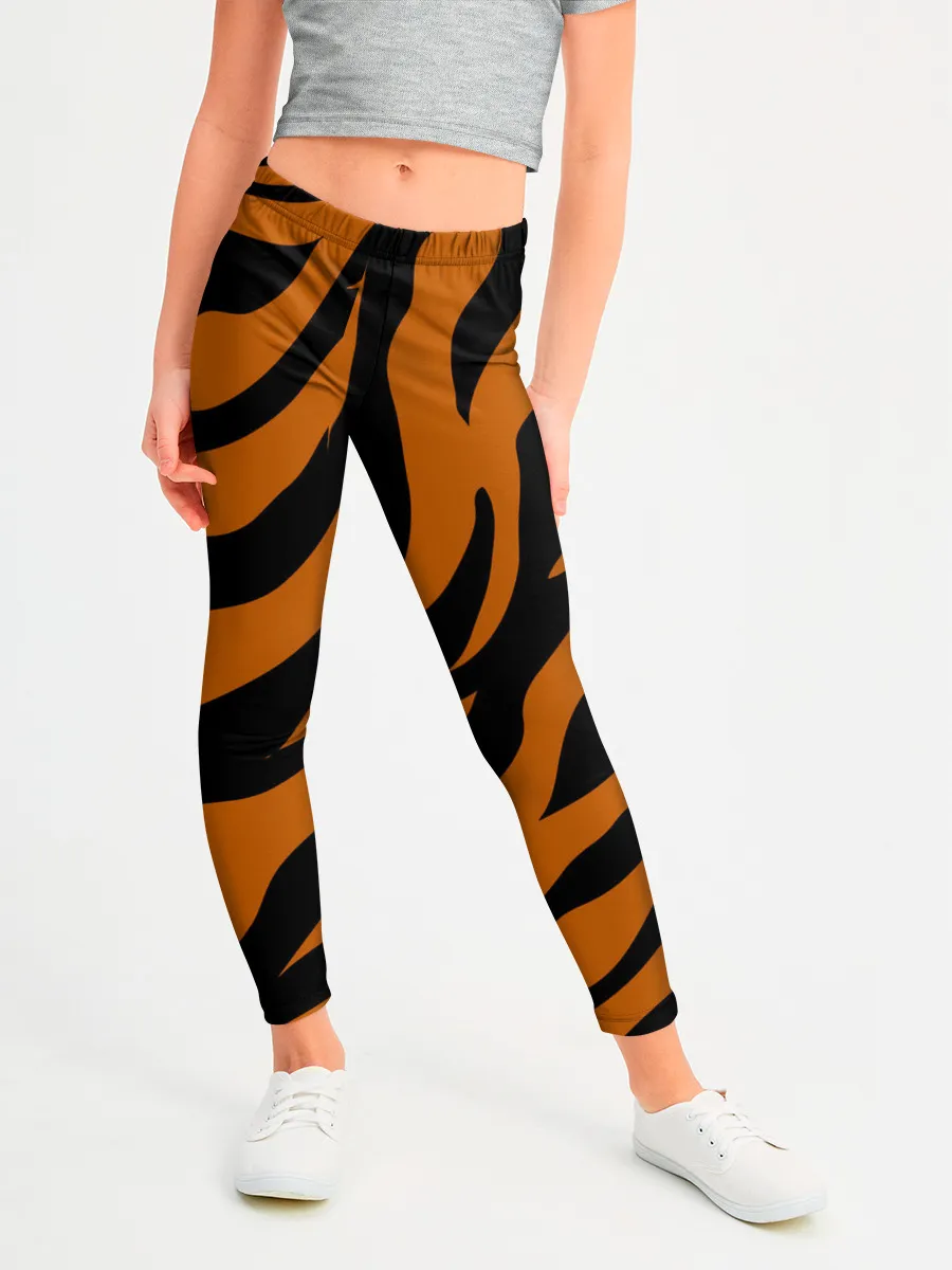 Леггинсы для девочки / Тигровый Камуфляж
