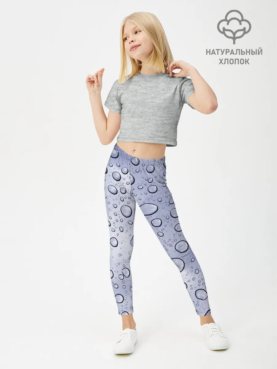 Леггинсы для девочки / Капли на Стекле