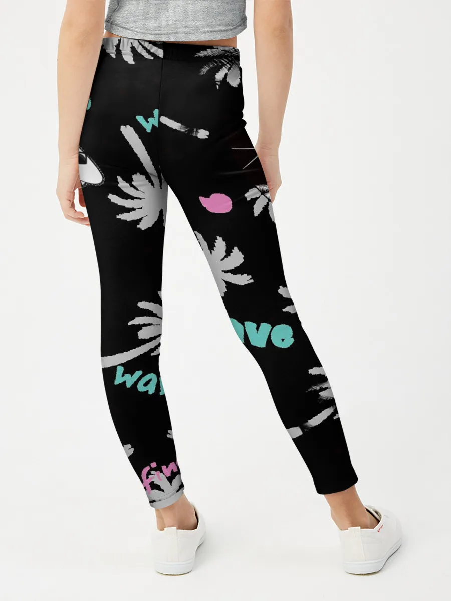 Леггинсы для девочки / Акула и серфинг