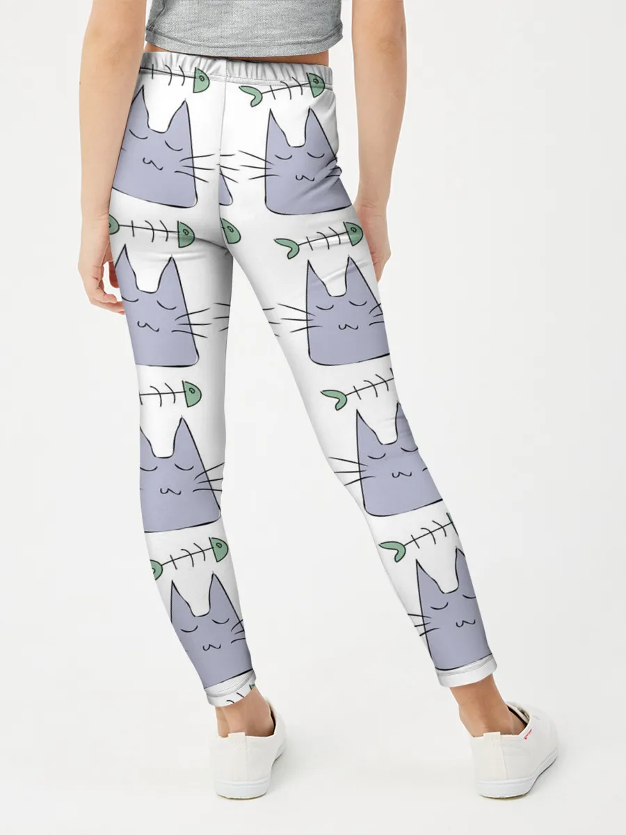 Леггинсы для девочки / Кот каваий