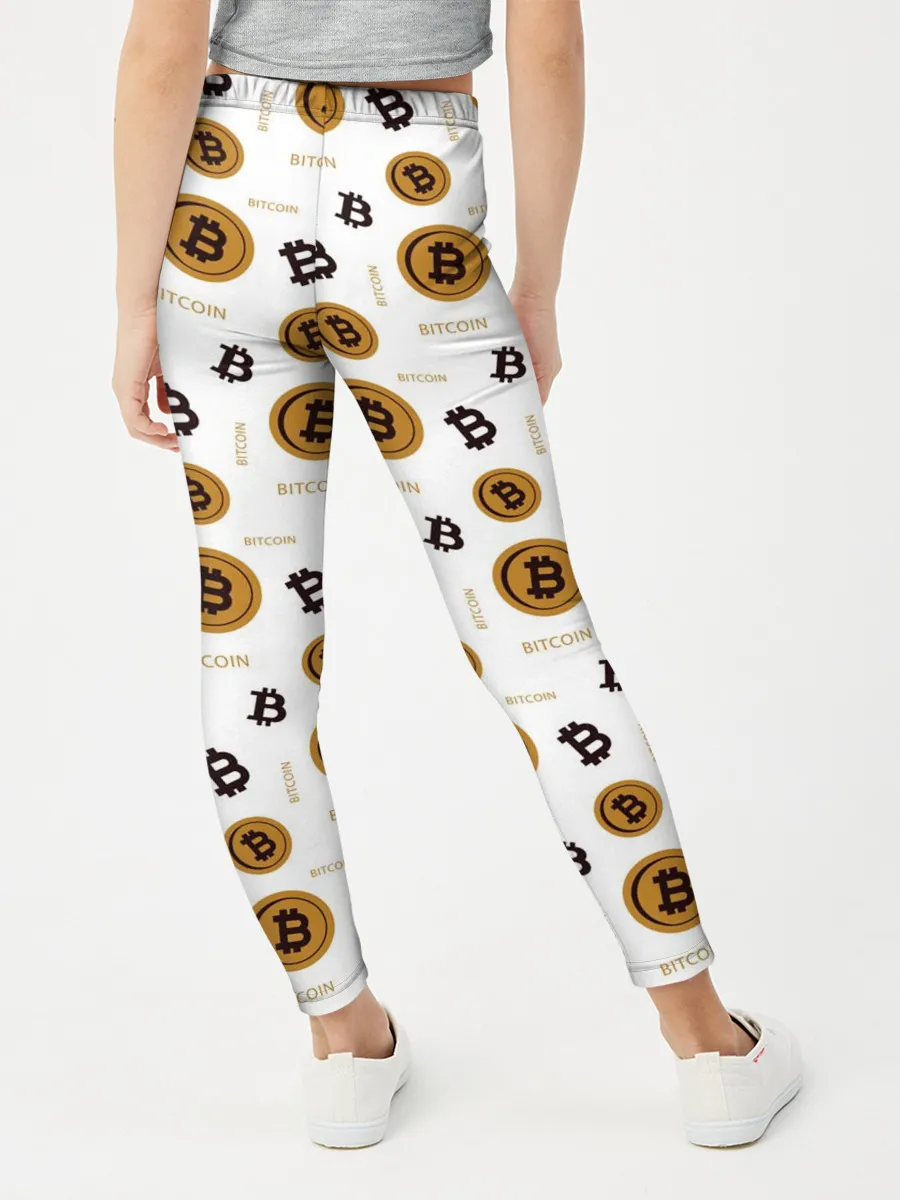 Леггинсы для девочки / Узор и биткоина | Pattern