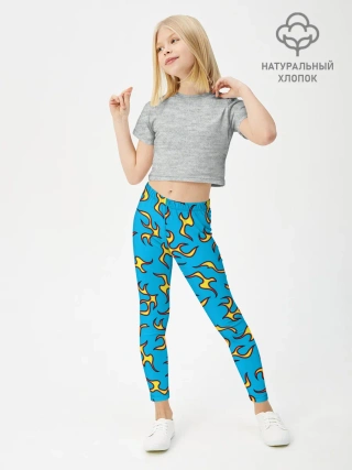 Леггинсы для девочки / ОГОНЬ / УЗОР / FIRE