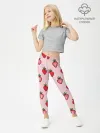 Леггинсы для девочки / Клубничное настроение