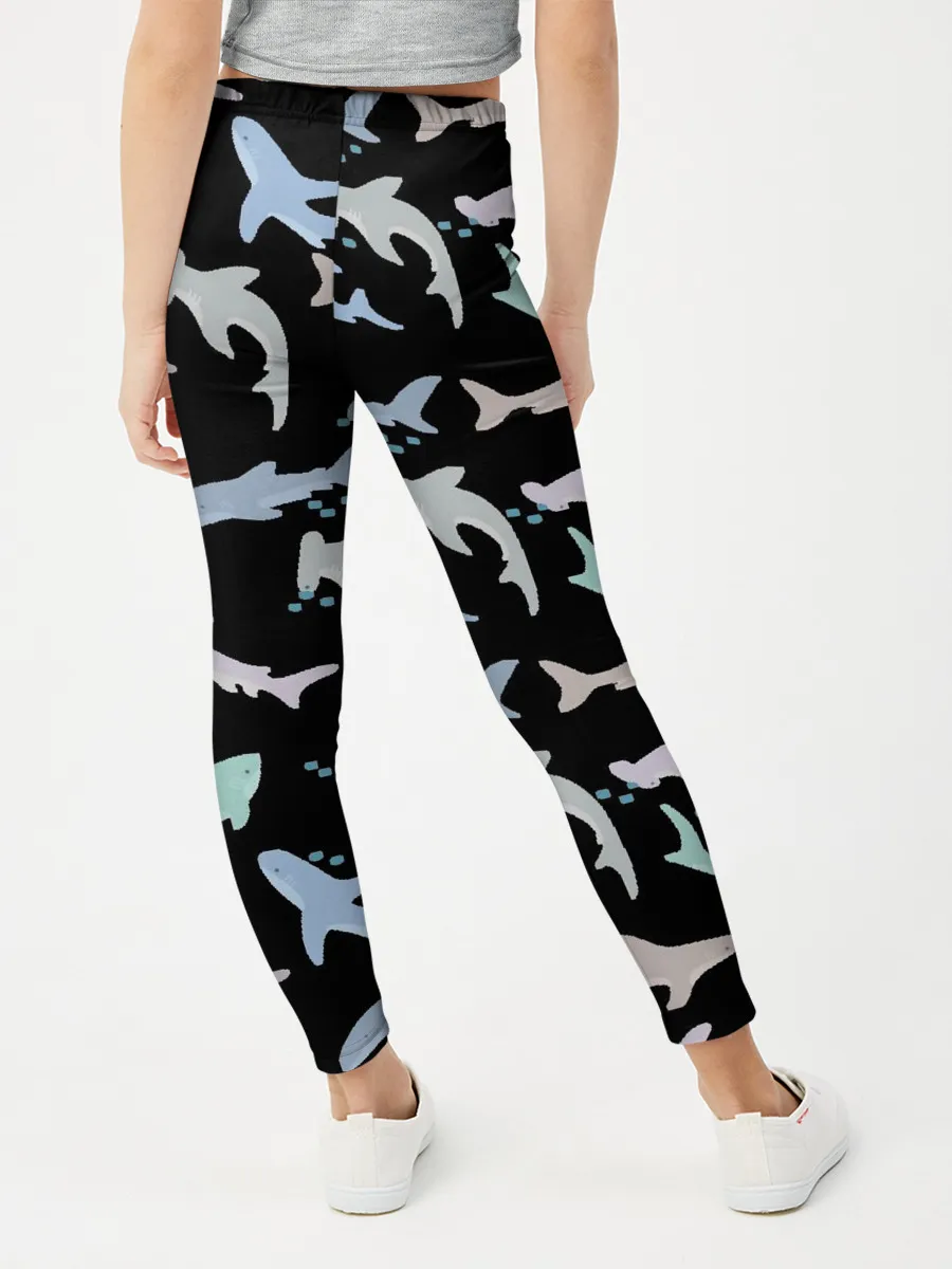 Леггинсы для девочки / Акулы разные