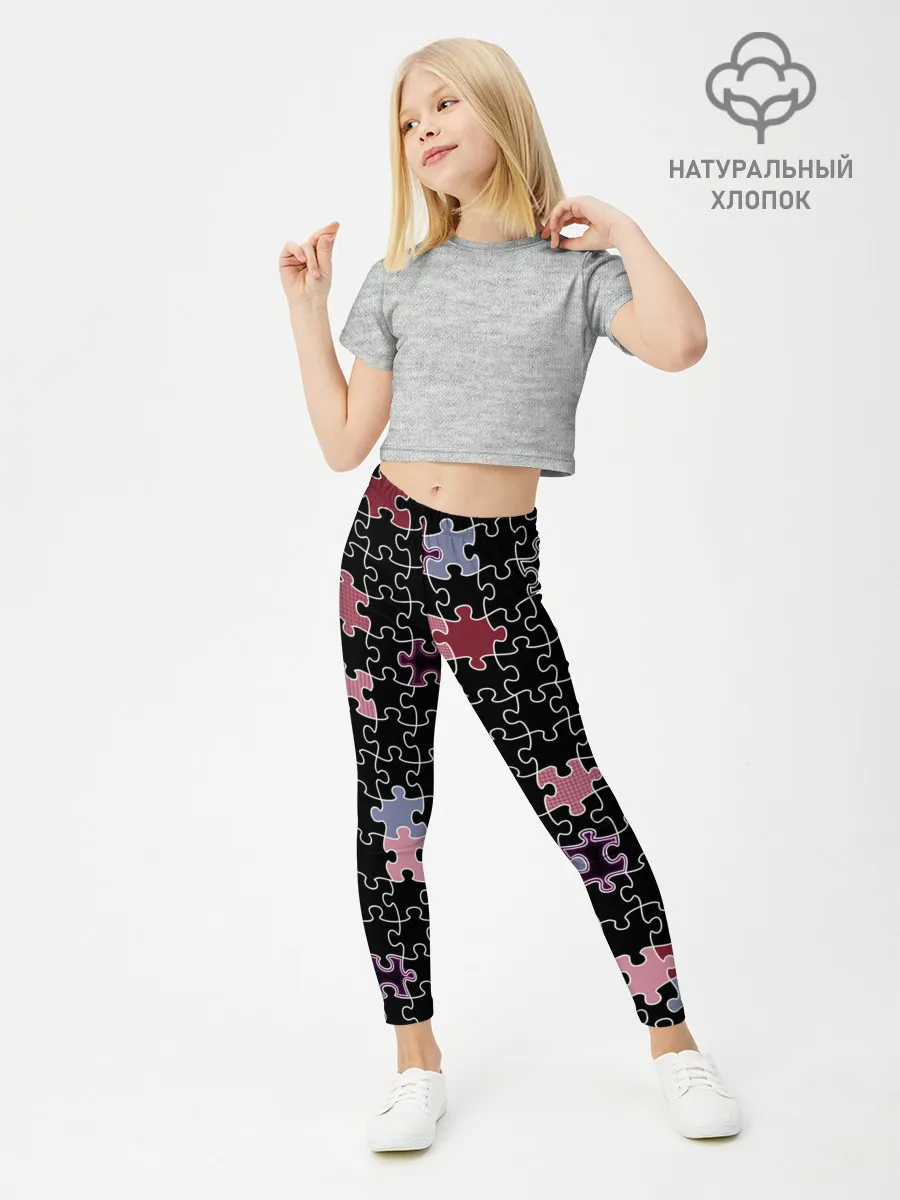 Леггинсы для девочки / Пазлы Винтажный стиль