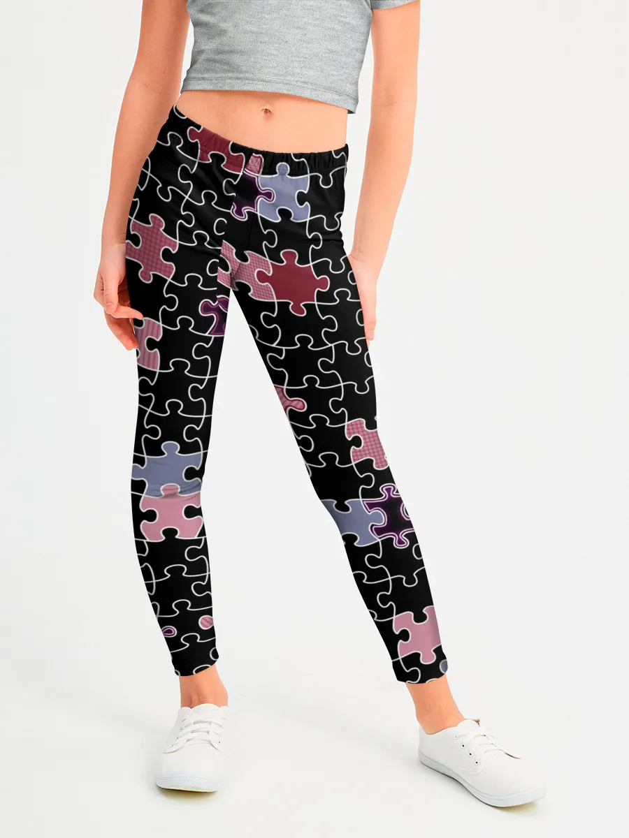 Леггинсы для девочки / Пазлы Винтажный стиль