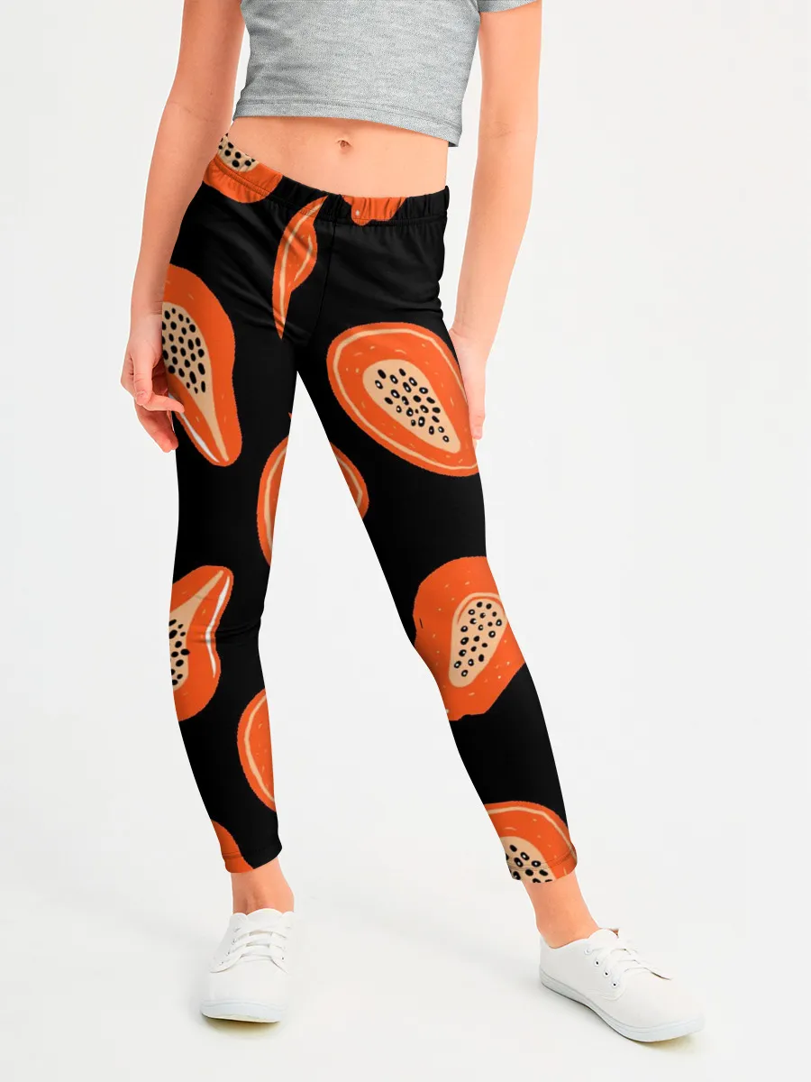 Леггинсы для девочки / Папайя