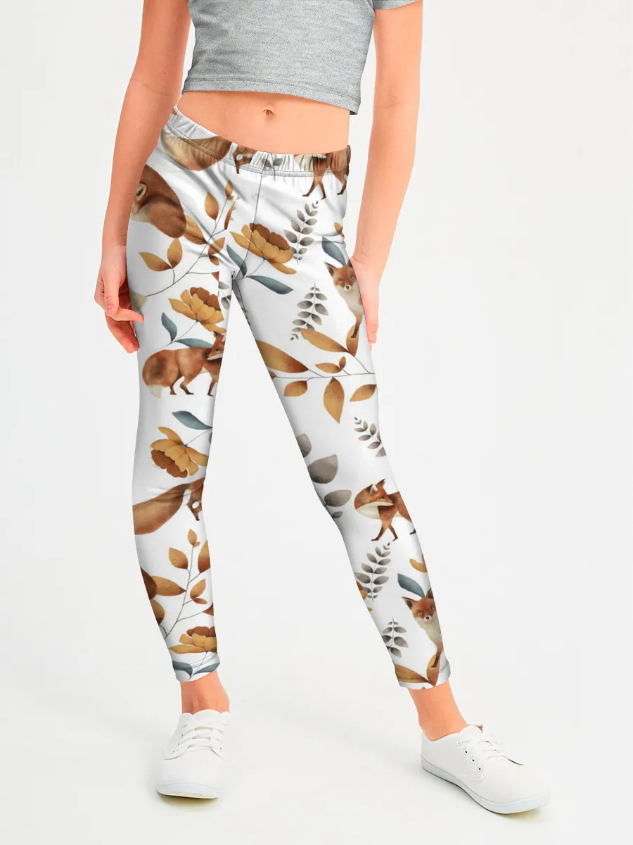 Леггинсы для девочки / Лиса