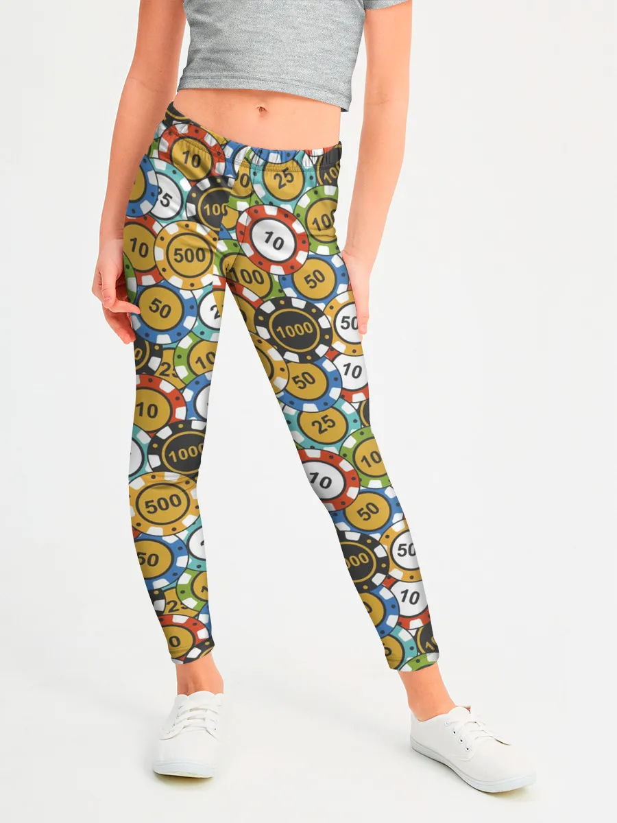 Леггинсы для девочки / Покерные Фишки