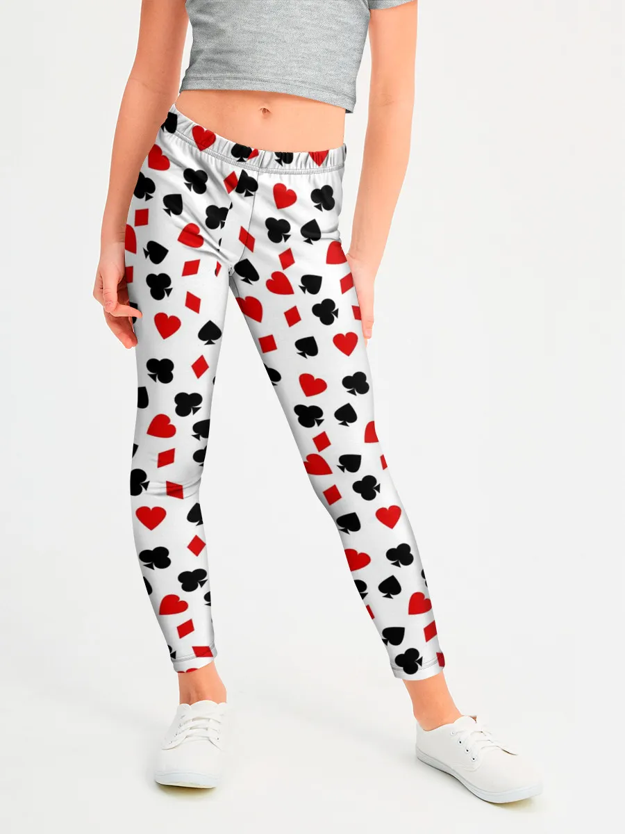 Леггинсы для девочки / Карточные Масти