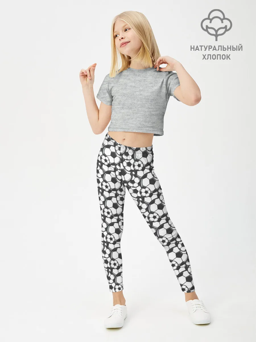 Леггинсы для девочки / Футбольные Мячи