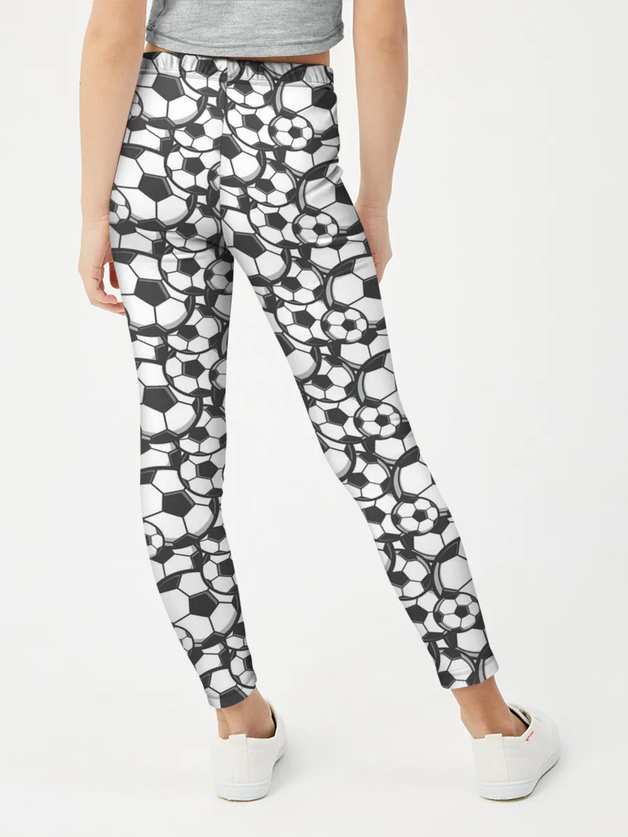 Леггинсы для девочки / Футбольные Мячи