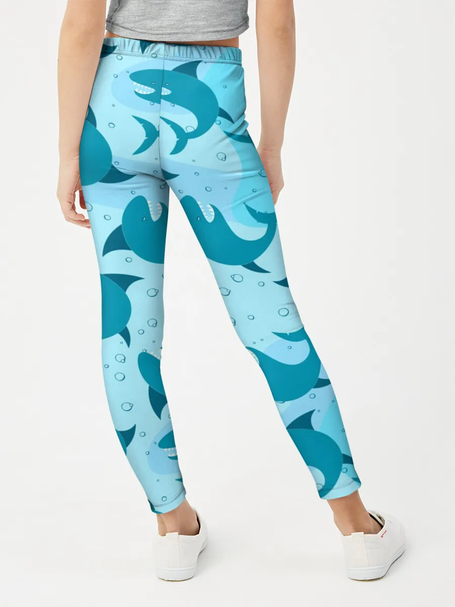 Леггинсы для девочки / Акулы