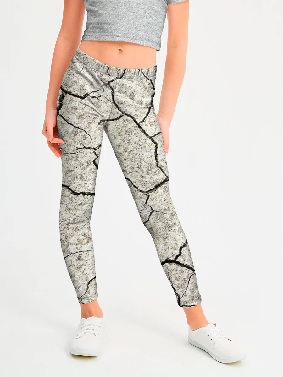 Леггинсы для девочки / Трещины на земле