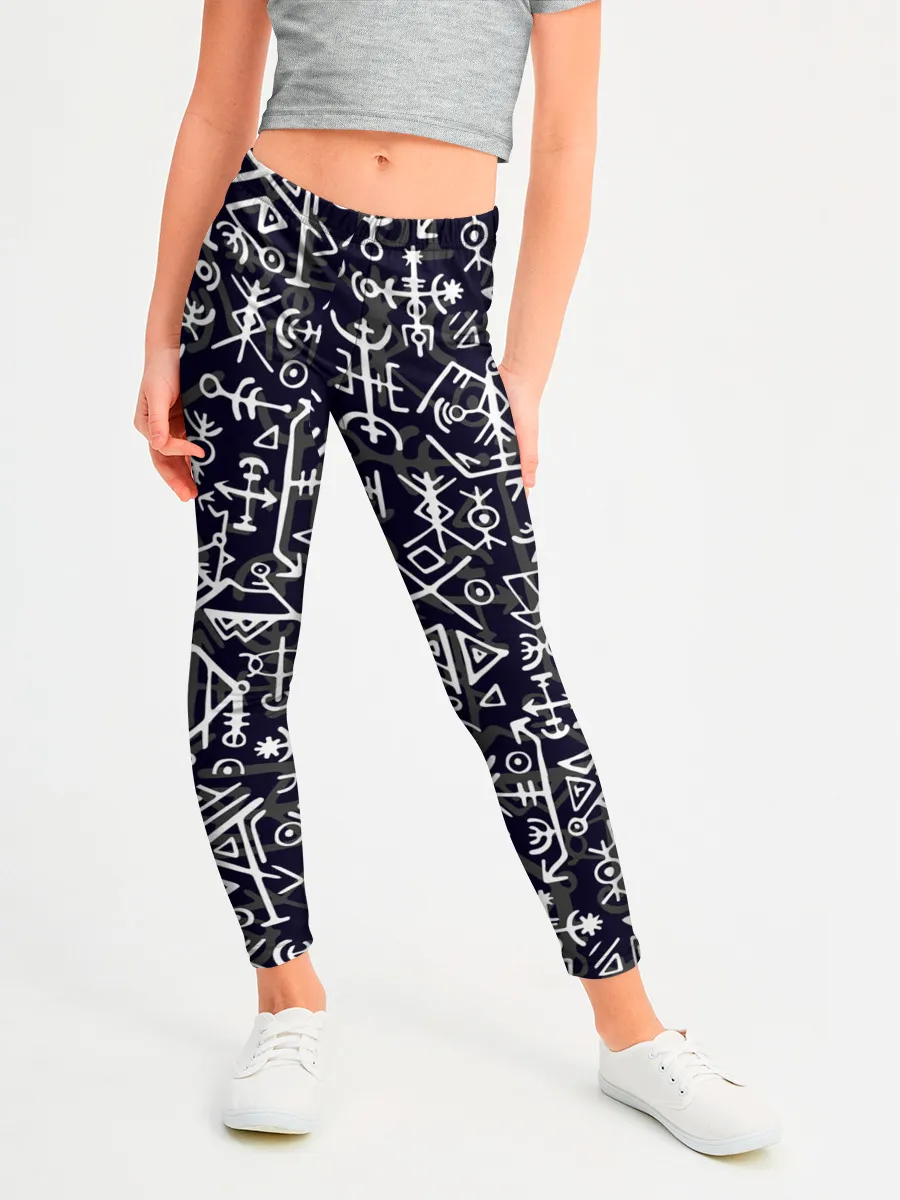 Леггинсы для девочки / Руны