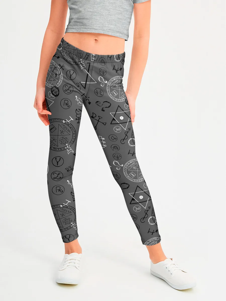 Леггинсы для девочки / Пентаграммы