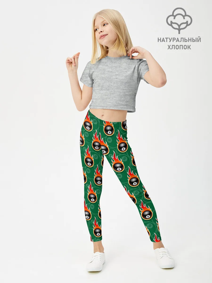 Леггинсы для девочки / бильярд-восьмёрка