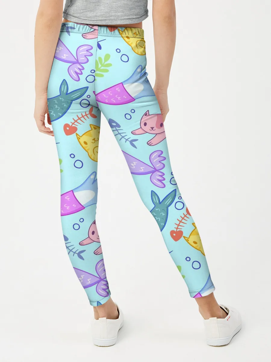 Леггинсы для девочки / КОТЫ РУСАЛКИ