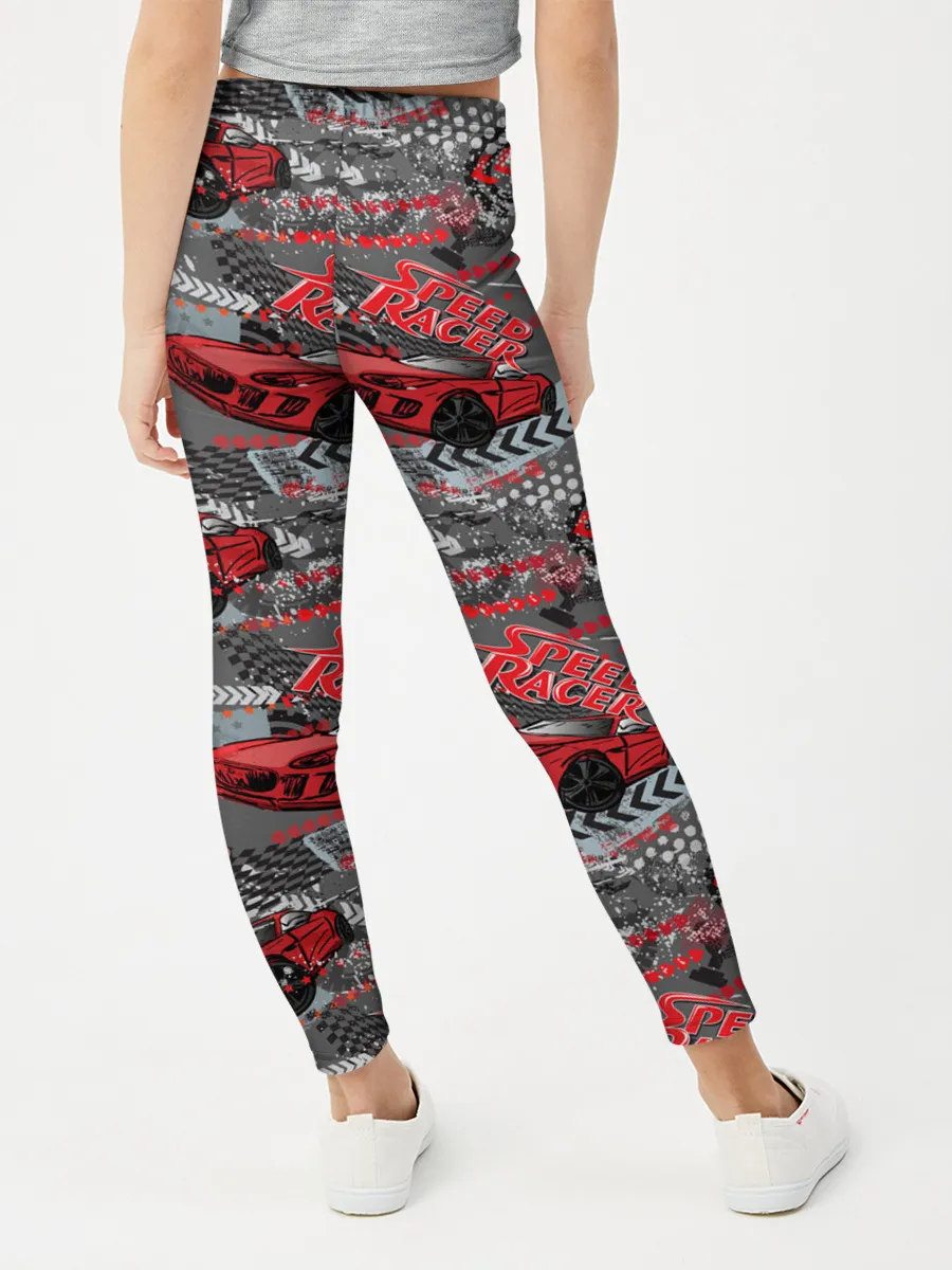 Леггинсы для девочки / Гоночная машина