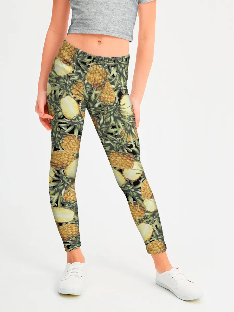 Леггинсы для девочки / ананасы