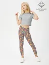 Леггинсы для девочки / Цветы | Разные