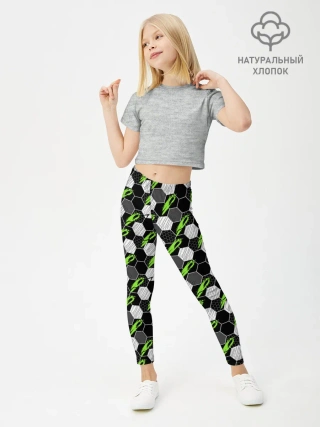 Леггинсы для девочки / Текстура мяча