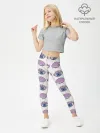 Леггинсы для девочки / Глаза фиолетовые