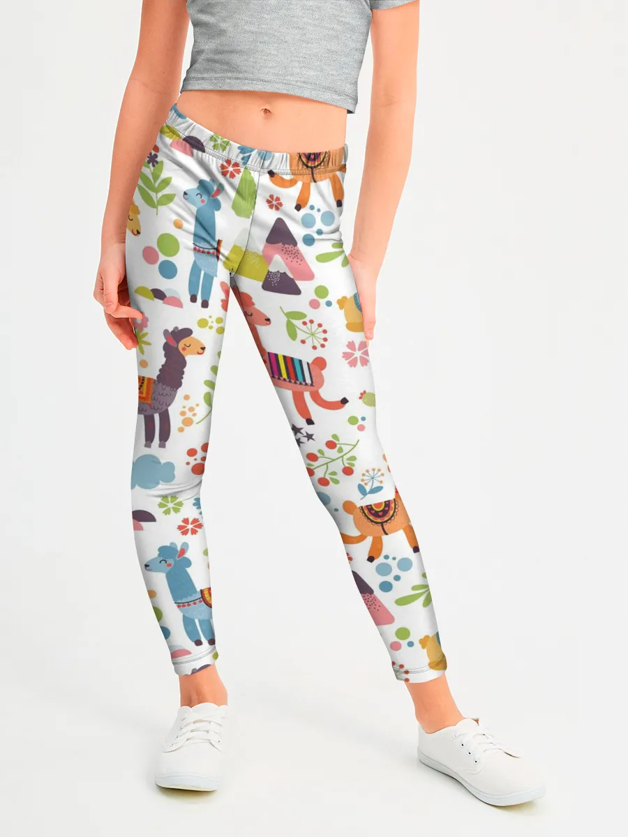 Леггинсы для девочки / Ламы