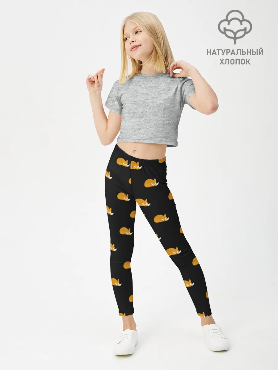 Леггинсы для девочки / Лисы