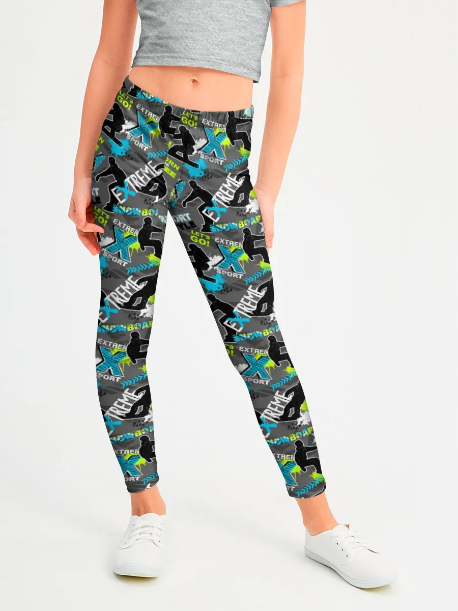 Леггинсы для девочки / Сноуборд