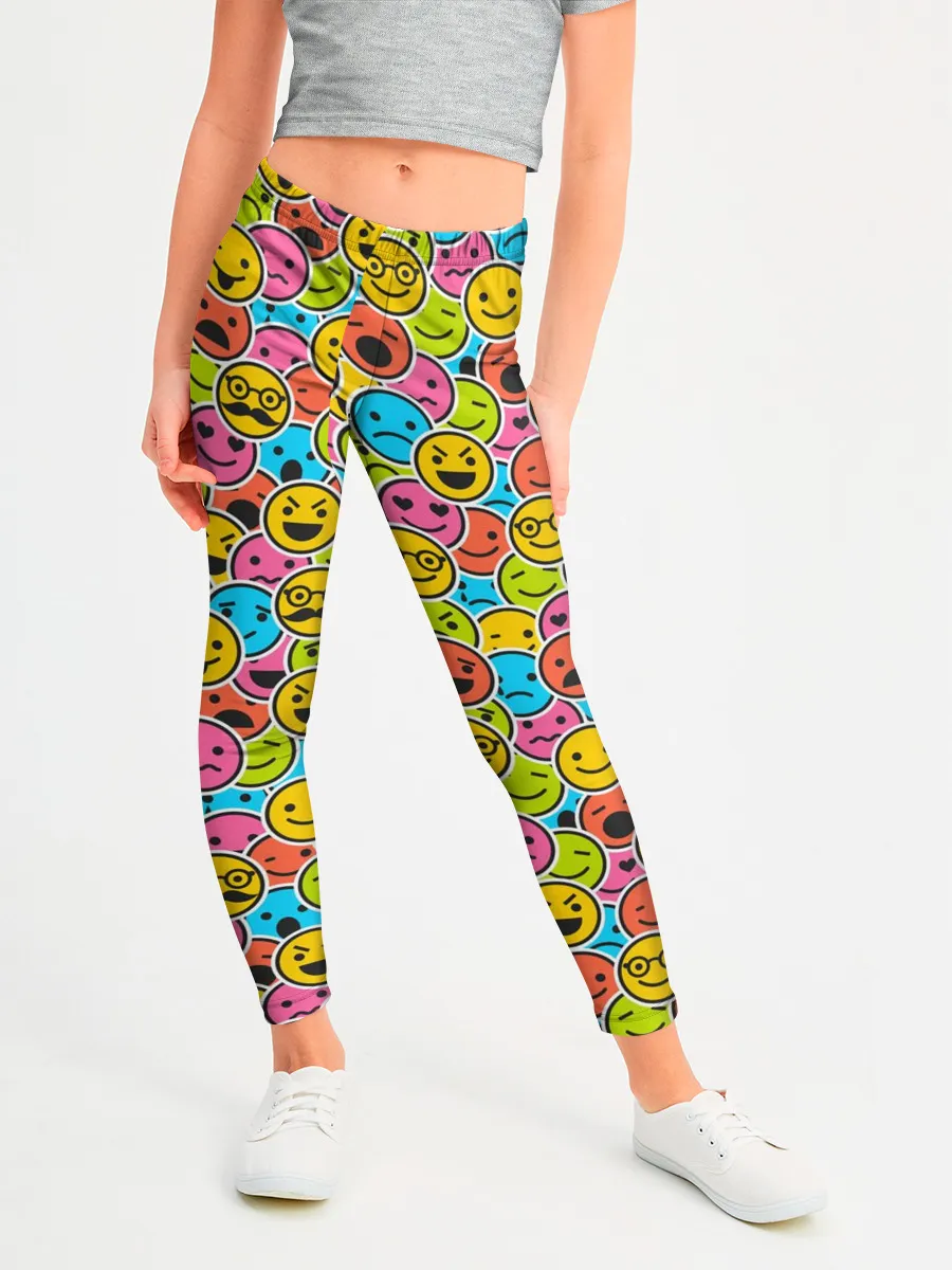 Леггинсы для девочки / Смайлики