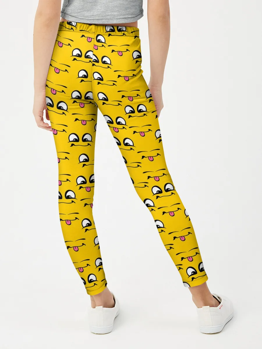 Леггинсы для девочки / Рожицы