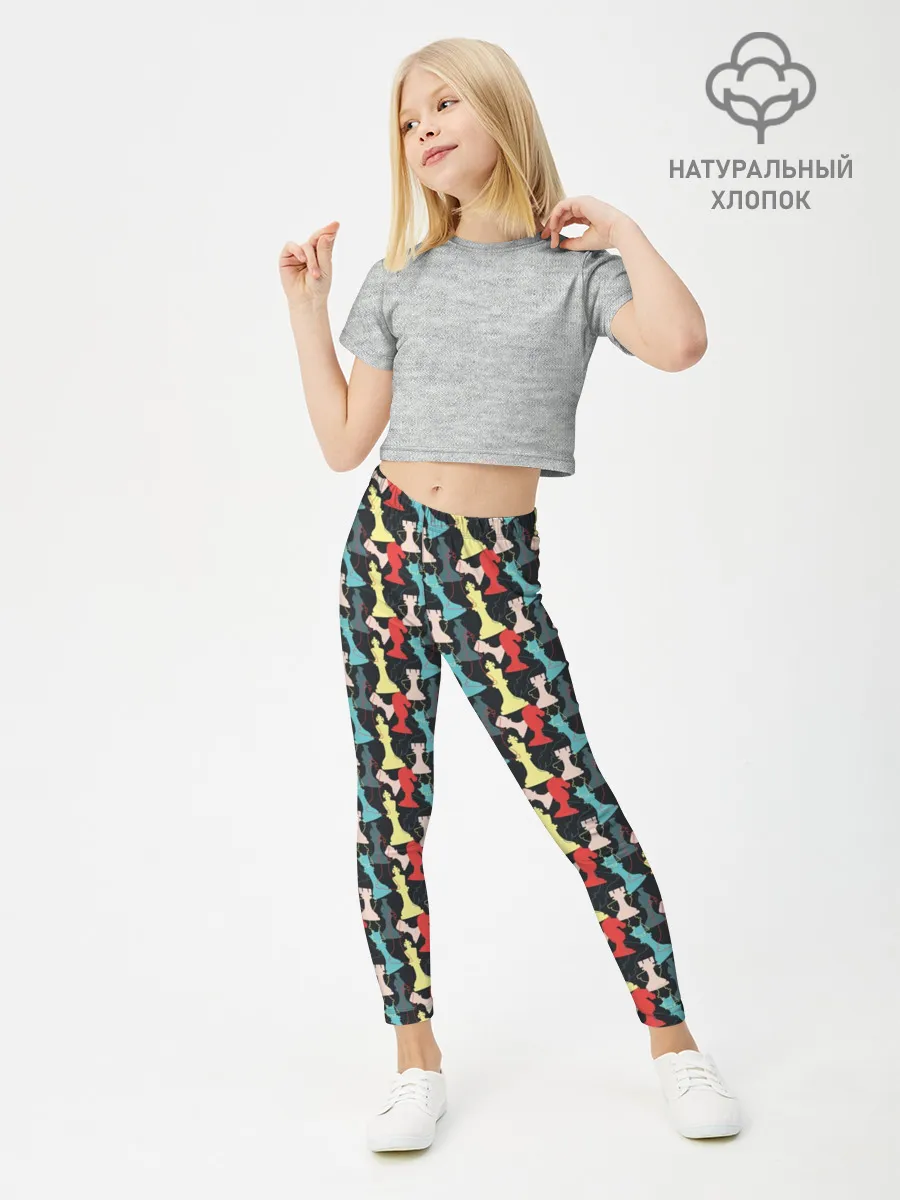 Леггинсы для девочки / Шахматные Фигуры