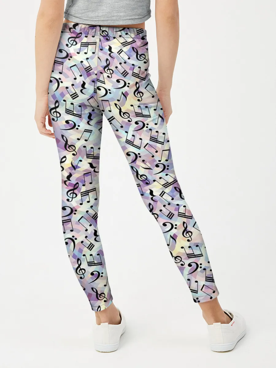 Леггинсы для девочки / Музыкальные Ноты