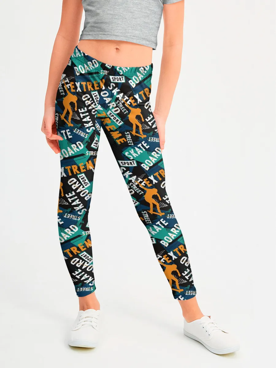 Леггинсы для девочки / SKATEBOARD