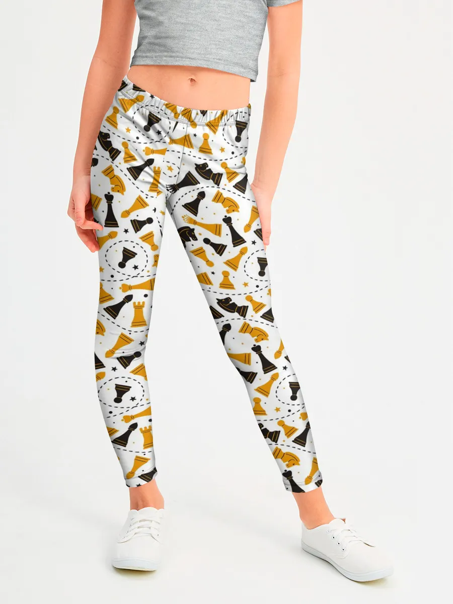 Леггинсы для девочки / Шахматные Фигуры