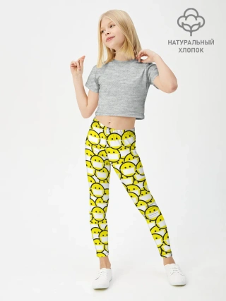 Леггинсы для девочки / Смайлики в Масках