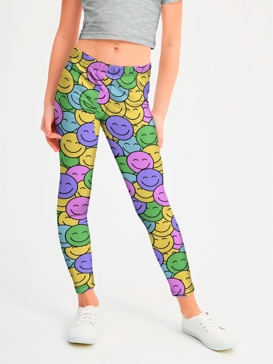 Леггинсы для девочки / Смайлики