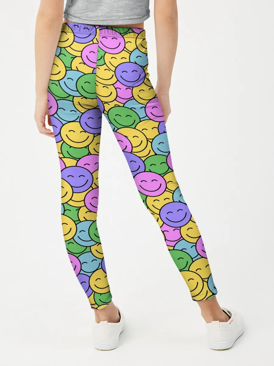 Леггинсы для девочки / Смайлики