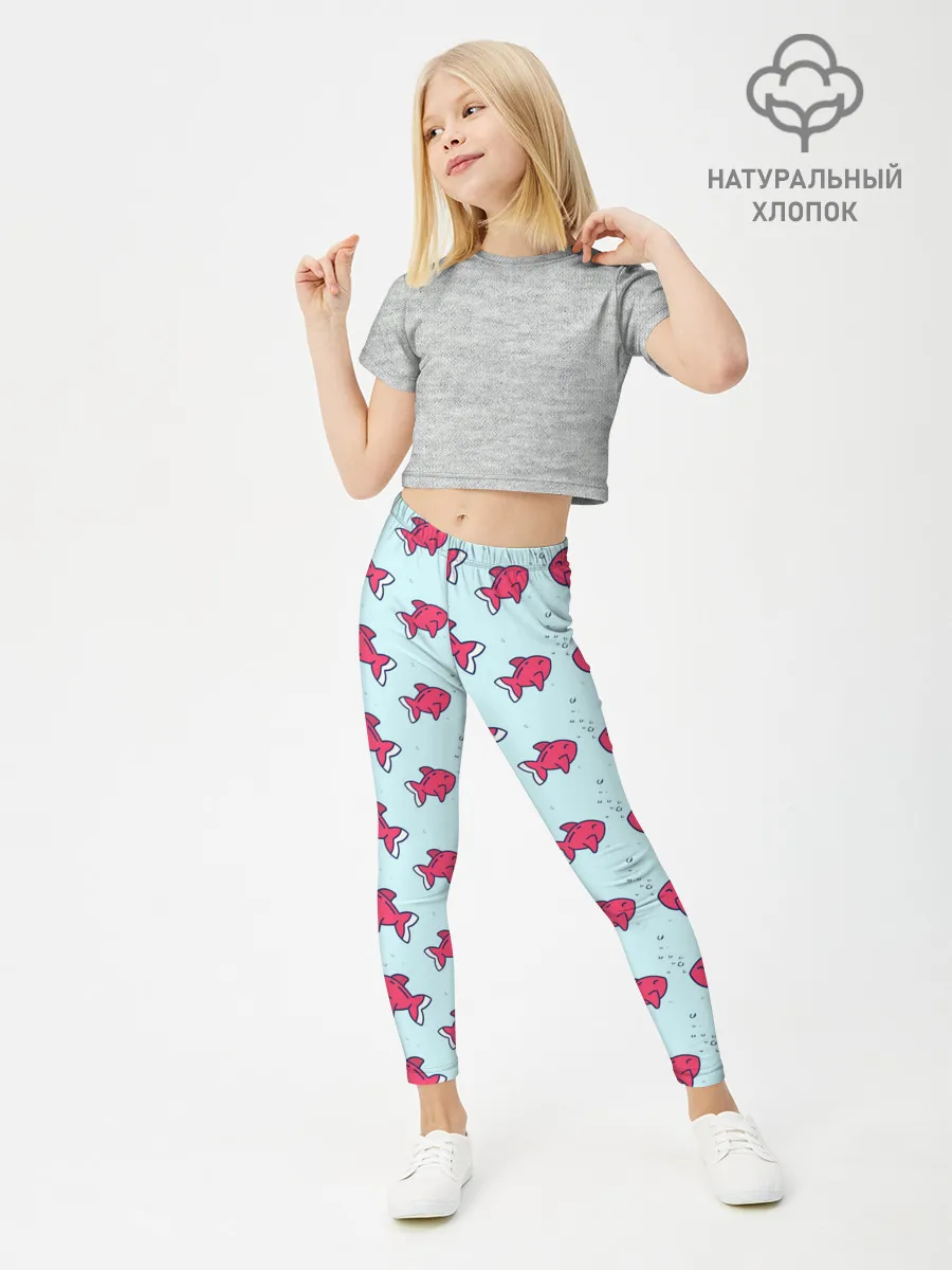 Леггинсы для девочки / Рыбки