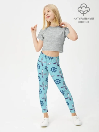 Леггинсы для девочки / Пиратский фон