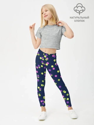 Леггинсы для девочки / Абстракция-3. Горох