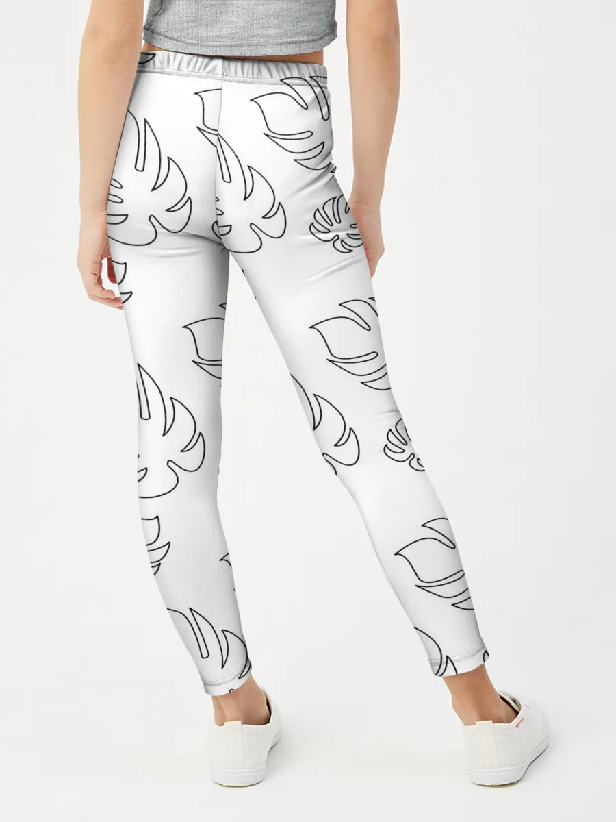 Леггинсы для девочки / Листья