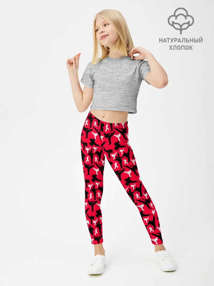 Леггинсы для девочки / Белый Каратист против Черного