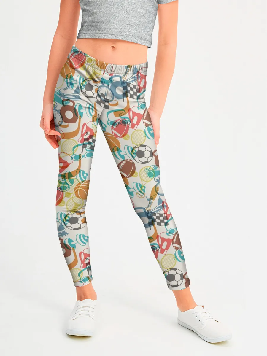 Леггинсы для девочки / Разный Спорт