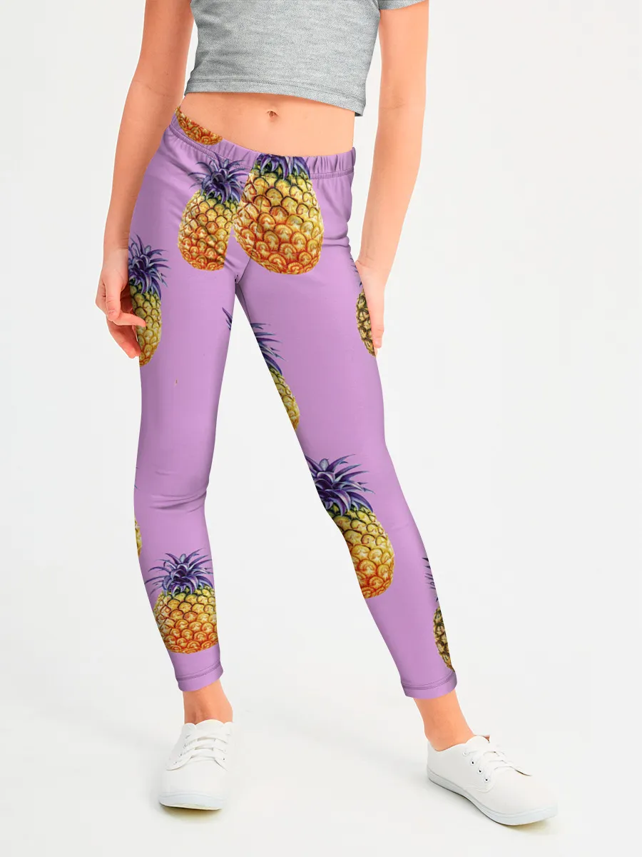Леггинсы для девочки / Ананасы